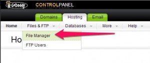 Open the GoDaddy File Manager.